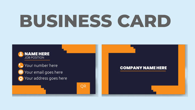 Creative business card template design, simple clean template vector design