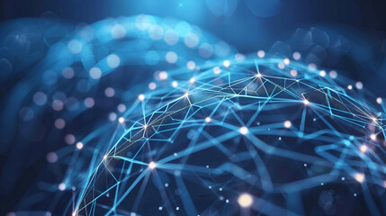 AI-Powered Digital Transformation with Glowing Neural Circuits