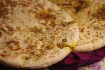 Fresh Moroccan Stuffed Bread, Aghroum Ntadount, Amazigh Bread
