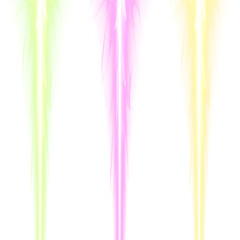 Glowing Light Streaks isolated on a transparent background