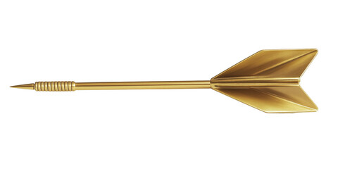 Golden Dart's Precision: A gleaming, golden dart, embodying accuracy and strategy, isolated, its poised presence evokes the spirit of precision and the thrill of the game.