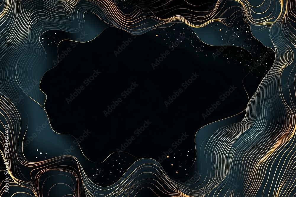 Poster futuristic abstract wave dot particle background isolate, abstract background with a wave of dots on