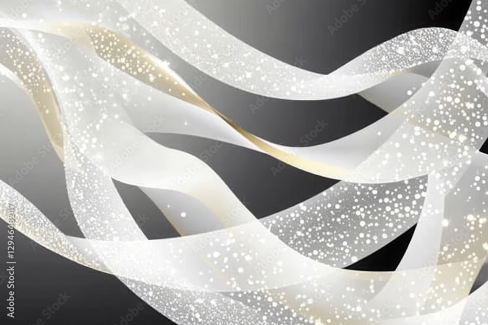 Poster futuristic abstract wave dot particle background isolate, abstract background with a wave of dots on