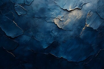 Naklejka premium Blue sky with a few clouds. The sky is filled with different shades of blue, creating a sense of depth and movement. The clouds are scattered throughout the sky, with some larger