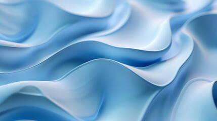 Obraz premium Minimalist Blue Gradient Background with Smooth Flowing Curves