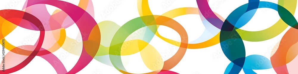 Poster a bright, abstract pattern of overlapping circles