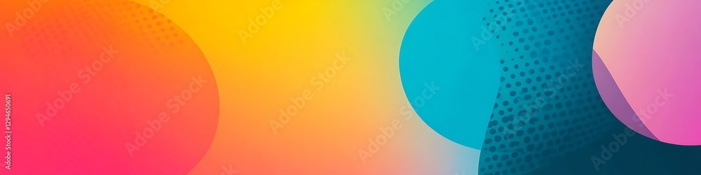 Poster a bright, abstract pattern of overlapping circles
