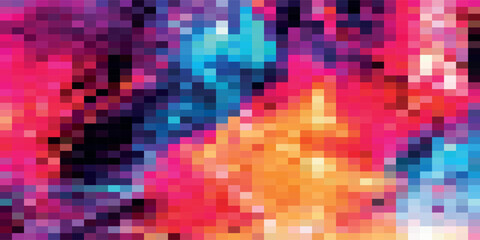 Sci-Fi Color Palette Glitch Illustration