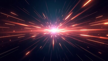 Fototapeta premium Hyperspace Journey: A Cosmic Flight Through Nebulae and Stars