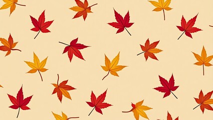 Autumn Maple Leaf Pattern: A Vibrant Fall Design