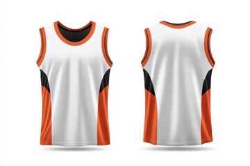 Minimalist Basketball Jersey Design. Stylish Tank Top Sportswear for Fashion Enthusiasts