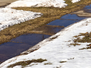 sidewalk in winter