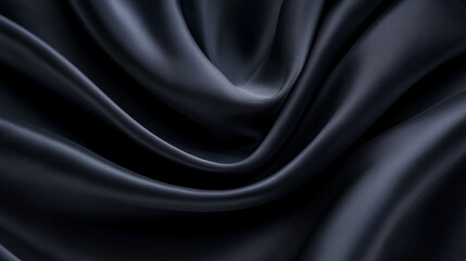 Fototapeta premium A black fabric with a shiny texture