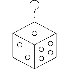 Probability icon single vector illustration