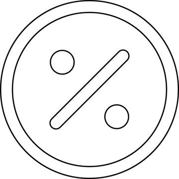 Percentage Symbol icon single vector illustration