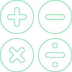 Obraz premium Math Symbols II icon single vector illustration