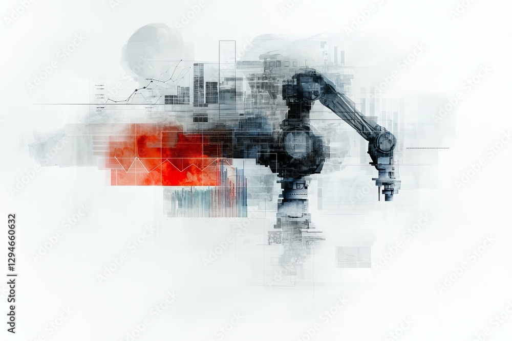 Poster the concept of industry 4.0 is being driven by the digital transformation of internet of things tech