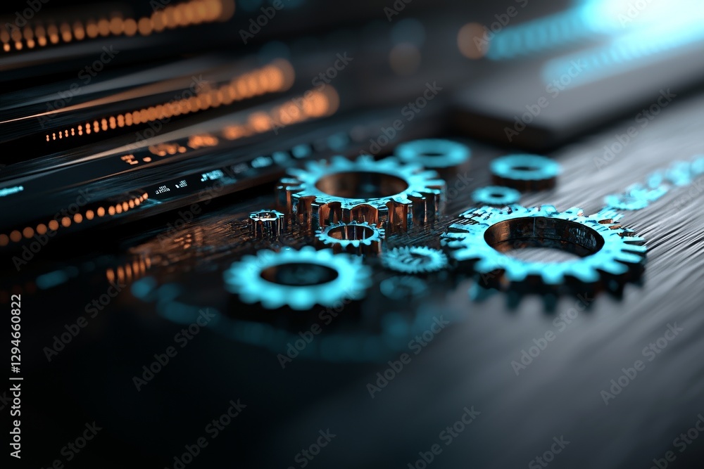 Aufkleber digital technology, data integration, digital transformation, and gears mechanism are all part of th