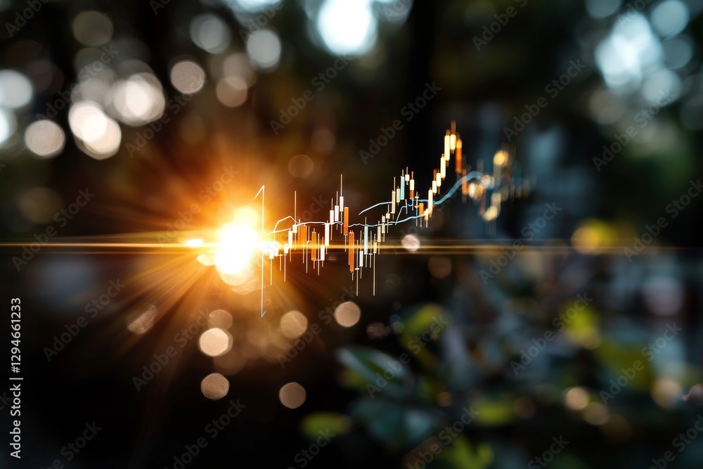 Poster an abstract technology background featuring a futuristic arrow chart symbolizes digital transformati