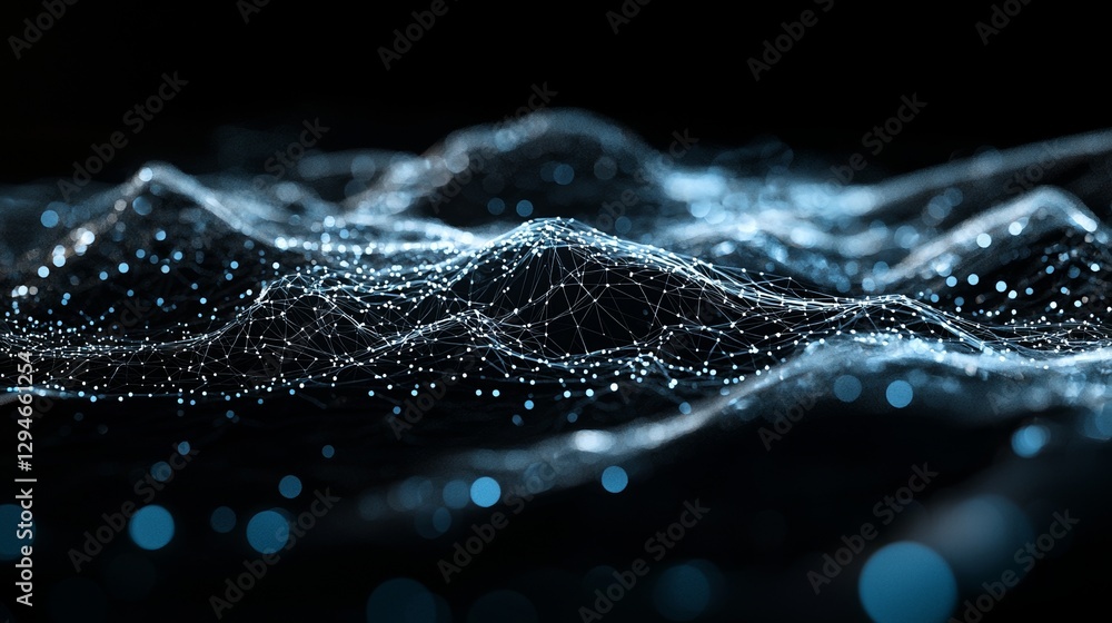 Poster the concept of future innovation technology is depicted through an abstract background motion transf