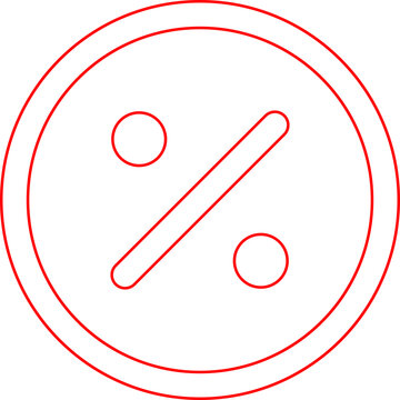 Percentage Symbol icon single vector illustration