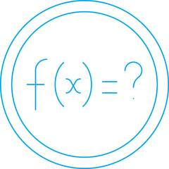 Solve Function icon single vector illustration