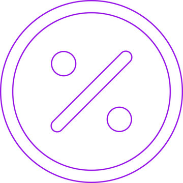 Percentage Symbol icon single vector illustration