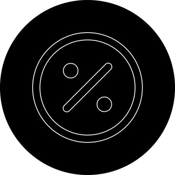 Percentage Symbol icon single vector illustration