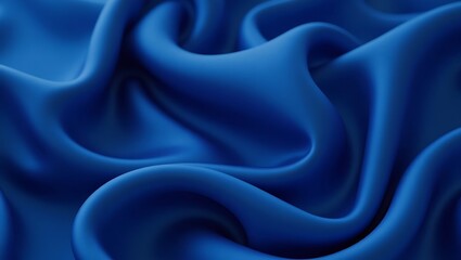 Obraz premium Royal Blue Silk Drapery: A Study in Texture and Light