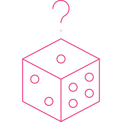 Probability icon single vector illustration