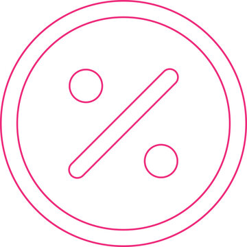 Percentage Symbol icon single vector illustration