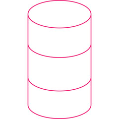 Cylinder icon single vector illustration