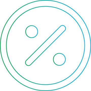 Percentage Symbol icon single vector illustration