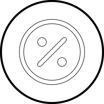 Percentage Symbol icon single vector illustration