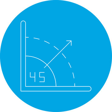 Angle icon single vector illustration