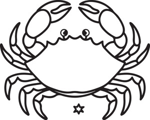 vector illustration of a crab