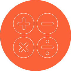 Math Symbols II icon single vector illustration