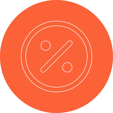 Percentage Symbol icon single vector illustration