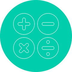 Math Symbols II icon single vector illustration