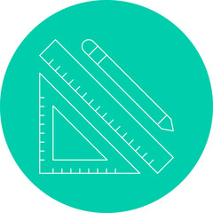 Studying Geometry icon single vector illustration