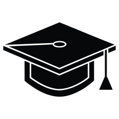 set graduation cap icon university or college vector