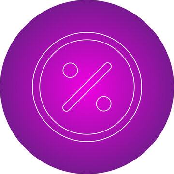Percentage Symbol icon single vector illustration