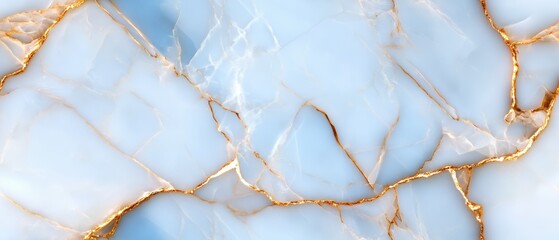 Luxurious marble texture featuring vibrant blue and gold veins in an elegant natural stone pattern