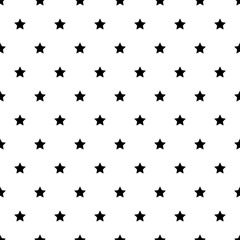 Seamless pattern with star. Cute stars background. Repeating small and large patterns for design prints. Repeated monochrome texture. Geometric tiles. Plaid with abstract geometry. Vector illustration