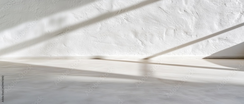 Aufkleber modern white concrete surface with subtle texture and shadows creating a clean architectural backdro