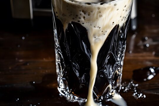 layered dirty soda faceted glass,