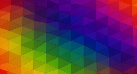 Obraz premium Abstract Geometric Background, Colorful Triangle Pattern, Rainbow Gradient