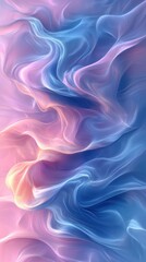 Obraz premium Abstract Fluid Patterns in Soft Pink and Blue Tones