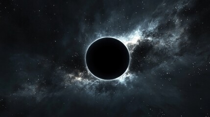 Black hole in a nebula