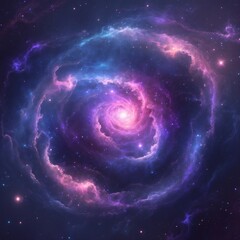 Obraz premium Spiral Galaxy A breathtaking spiral galaxy glowing in shades of pink, purple, and blue, swirling in the vastness of space
